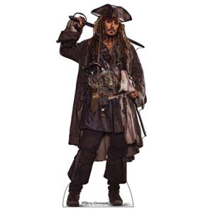 Cardboard People Jack Sparrow Life Size Cardboard Cutout Standup - Pirates of The Caribbean: Dead Men Tell No Tales (2017 Film)