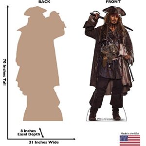 Cardboard People Jack Sparrow Life Size Cardboard Cutout Standup - Pirates of The Caribbean: Dead Men Tell No Tales (2017 Film)