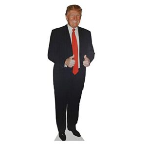 lifesize donald trump cardboard cutout, perfect for parties, events, and photoshoots | stands on its own and folds flat for easy storage | 6’ 3” tall, just like the president of the united states(dt1)