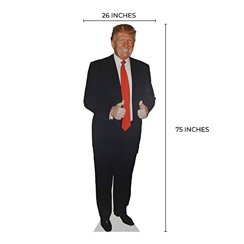 Lifesize Donald Trump Cardboard Cutout, Perfect for Parties, Events, and Photoshoots | Stands on its own and folds flat for easy storage | 6’ 3” tall, just like the President of the United States(DT1)