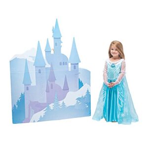 winter princess castle cardboard stand-up – party decor – 1 piece