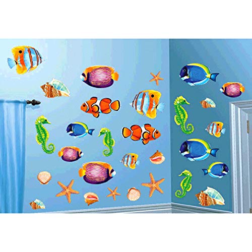 Amscan Sea Life Cutouts Party Decoration, 5", 8", 12", 30 Pcs