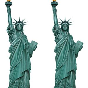 Beistle Jointed Statue Of Liberty Cut Outs 2 Piece New York City Party Decorations, 5', Green/Black/Orange/Yellow