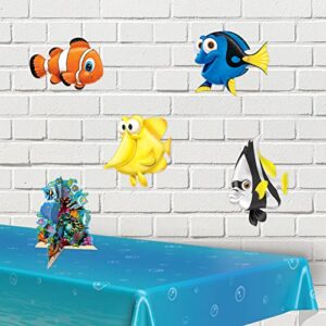 Beistle Assorted Fish Under The Sea Cutouts-4 Pcs, 14.5" - 17", Multicolor