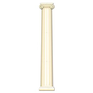 beistle jointed paper roman pillar greek column cut out for wall photo backdrop photography background party decor, 6′, off-white