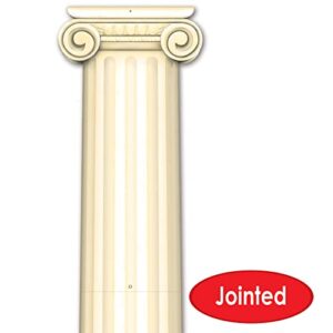 Beistle Jointed Paper Roman Pillar Greek Column Cut Out For Wall Photo Backdrop Photography Background Party Decor, 6', Off-White