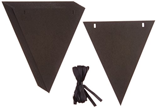 Amscan Pennant Banner, 15 feet, Jet Black