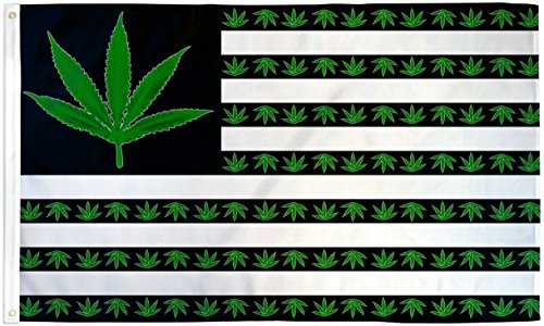 Home and Holiday Flags Marijuana Leaf USA Flag Flag Pot Party Banner Hippie Pennant Dorm Room Sign 3x5