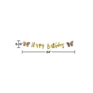 Golden Butterfly Banner, 1 ct