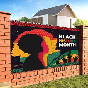 Black History Month Banner Backdrop Decorations Supplies, African American Country Festival Black History Backdrop Banner Party Decorations