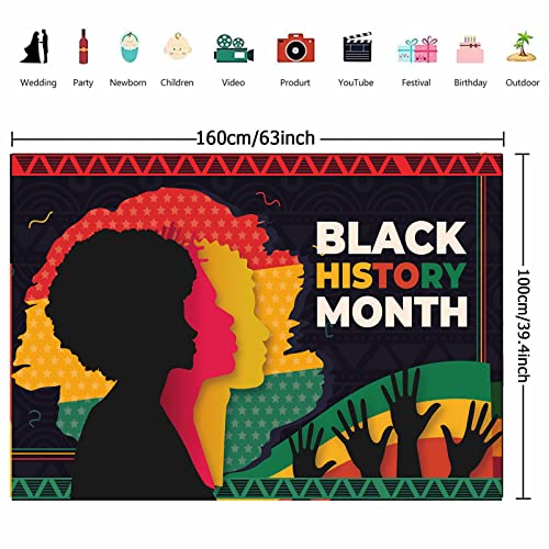 Black History Month Banner Backdrop Decorations Supplies, African American Country Festival Black History Backdrop Banner Party Decorations