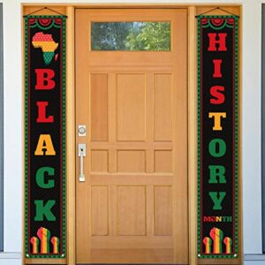 Black History Month Front Door Banner February Black Pride Juneteenth Indoor Outdoor Porch Wall Yard Mantle Fireplace Decoration