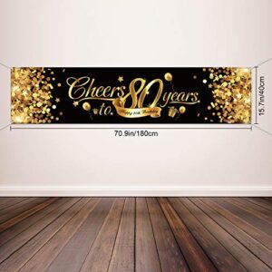 Happy Birthday Banner Sign Gold Party Decoration Supplies Glitter Anniversary Celebration Backdrop
