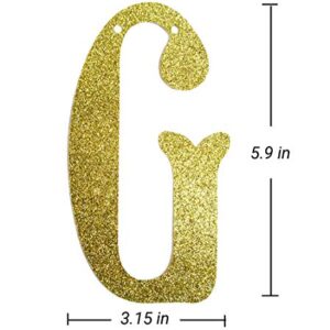 Gettin' Hitched Gold Gliter Banner, Fun Engagement, Bachelorette Party Decorations (Gold)