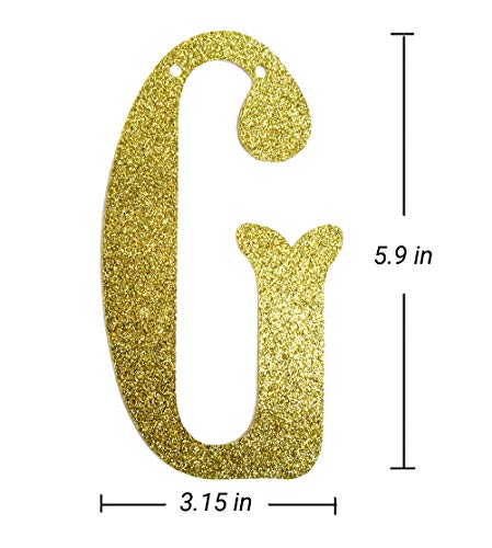 Gettin' Hitched Gold Gliter Banner, Fun Engagement, Bachelorette Party Decorations (Gold)