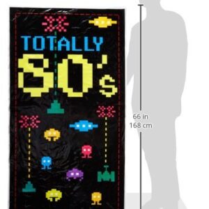 Totally 80's Door Cover Party Accessory (1 count) (1/Pkg)