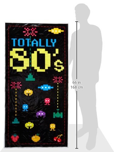 Totally 80's Door Cover Party Accessory (1 count) (1/Pkg)