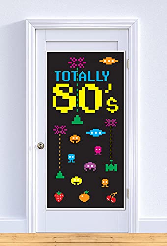 Totally 80's Door Cover Party Accessory (1 count) (1/Pkg)