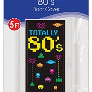 Totally 80's Door Cover Party Accessory (1 count) (1/Pkg)