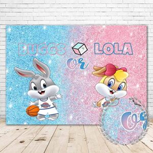 Moonlight Studio Space Jam Baby Shower Decorations Backdrop 7x5 Space Jam 2 Gender Reveal Banner for Party Supplies Vinyl Pink Or Blue Baby Shower Space Jam Theme Backdrops