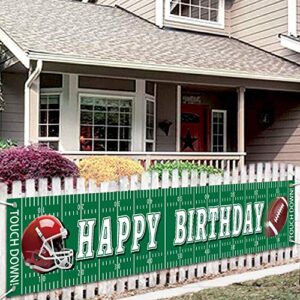 football happy birthday banner huge rugby banner decorations giant birthday party supplies fence yard signs outdoor decorations photo backdrop 6 feet