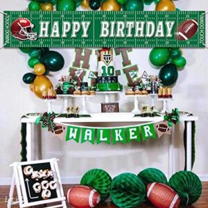 Football Happy Birthday Banner Huge Rugby Banner Decorations Giant Birthday Party Supplies Fence Yard Signs Outdoor Decorations Photo Backdrop 6 Feet