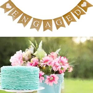 Shimmer Anna Shine Engagement Party Decorations Engaged Burlap Banner