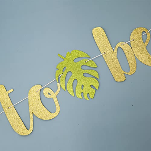 Tropical Bride to Be Banner - Bridal Shower Decorations, Beach Bachelorette Banner, Luau Bridal Shower Decor, Gold Glitter Bridal Shower Banner, Engagement Party Decorations