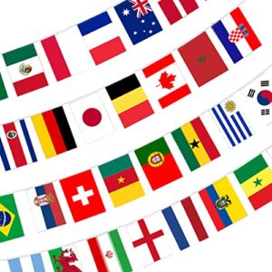 32 countries international string flags,bunting pennant banners for world cup sports events,bar,party festival decorations