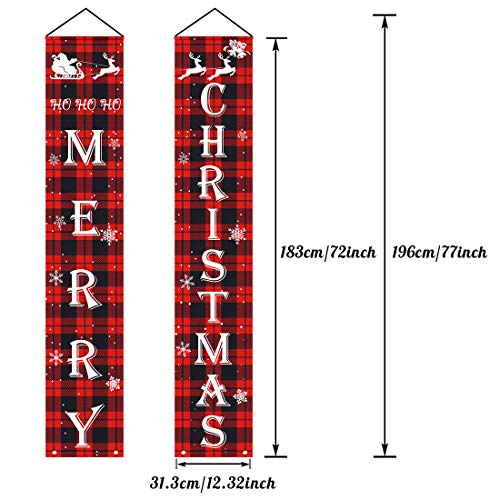 Banner Christmas Decorations Indoor Home Decor , Christmas Decorations for Outdoor Yard Wall Door,Xmas Clearance Farmhouse Christmas Decor