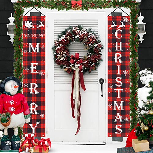 Banner Christmas Decorations Indoor Home Decor , Christmas Decorations for Outdoor Yard Wall Door,Xmas Clearance Farmhouse Christmas Decor