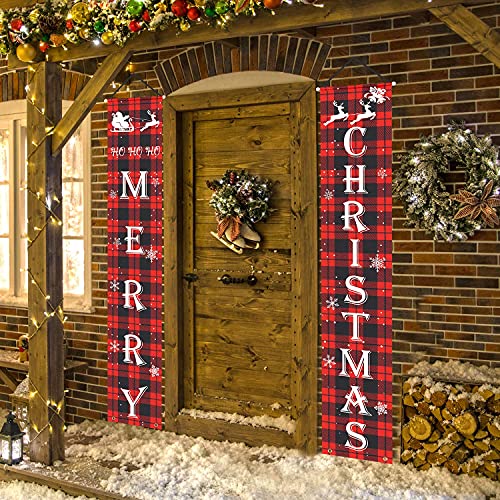 Banner Christmas Decorations Indoor Home Decor , Christmas Decorations for Outdoor Yard Wall Door,Xmas Clearance Farmhouse Christmas Decor
