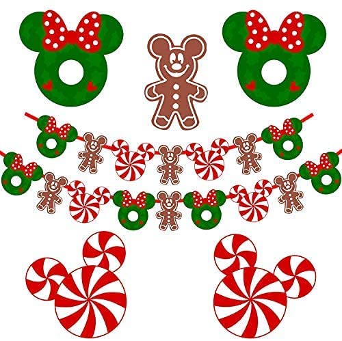 Christmas Tree Decorations Candy Garland for Merry Christmas Candy Cutouts Banner Decorations for Kids Birthday Party Baby Shower Decorations