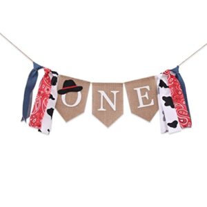 cowboy 1st birthday high chair banner – 1st birthday western theme , western party decorations , smash cake photo prop , photo decoration props