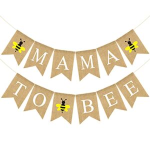 doumeny mama to bee burlap banner jute bumble bee burlap bunting baby shower party banner gender reveal bunting flag garland oh baby burlap garland vintage welcome baby banner for boy girl party decor