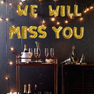 LaVenty Set of 16 We Will Miss You Banner Office Work Party Retirement Party Decor Retirement Banner Going Away Party Decor Farewell Party Decorations Office Work Party Decoration