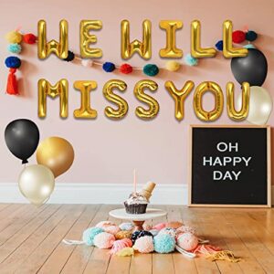 LaVenty Set of 16 We Will Miss You Banner Office Work Party Retirement Party Decor Retirement Banner Going Away Party Decor Farewell Party Decorations Office Work Party Decoration