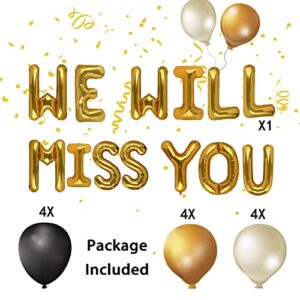 LaVenty Set of 16 We Will Miss You Banner Office Work Party Retirement Party Decor Retirement Banner Going Away Party Decor Farewell Party Decorations Office Work Party Decoration