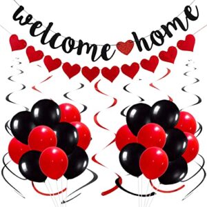 welcome home party decorations, welcome home banner, welcome back family gathering party decorations supplies