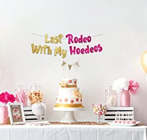 Last Rodeo Bachelorette Party Glitter Banner – Western Cowgirl Bachelorette Party Decorations, Favors and Supplies – Nashville – Austin – Dallas – Charleston - Savannah