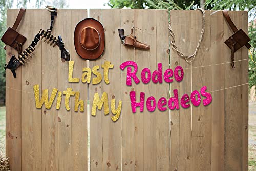 Last Rodeo Bachelorette Party Glitter Banner – Western Cowgirl Bachelorette Party Decorations, Favors and Supplies – Nashville – Austin – Dallas – Charleston - Savannah