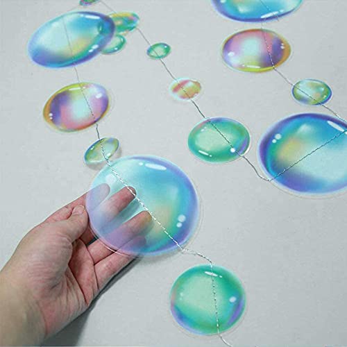 Under The Sea 3D Colorful Tropical Fish Bubble Garland Party Decorations Hanging Bubble Garlands Streamer Banner Backdrop Decor for Ocean Coral Reef Little Mermaid Birthday Wedding Party Supplies