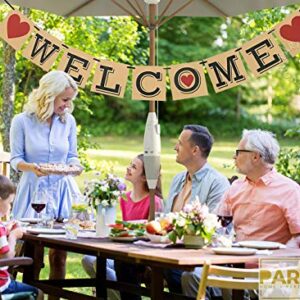 Welcome Banner Sign | Welcome Bunting Garland Family Gathering Photo Booth Props for Office, School, Baby Shower, Homecoming, Reunion | Military Army Homecoming Party Decorations