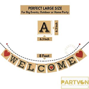 Welcome Banner Sign | Welcome Bunting Garland Family Gathering Photo Booth Props for Office, School, Baby Shower, Homecoming, Reunion | Military Army Homecoming Party Decorations