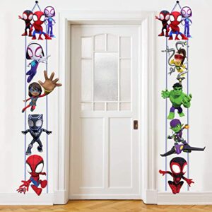 spidey and his amazing friends birthday party decorations designed door hanging banner porch sign banners welcome hanging hero for super fun hero party wall favors