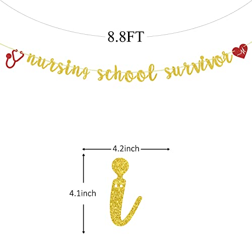 Nursing School Survivor Banner, Congrats Nurse/RN Grad Party Decor Party Decorations Supplies