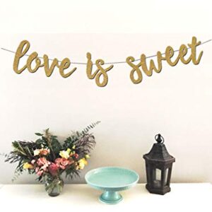 Love is Sweet Banner - Decoration Sign For Dessert Table, Engagement, Wedding, Anniversary, Valentine's Day Party, Bridal Showers