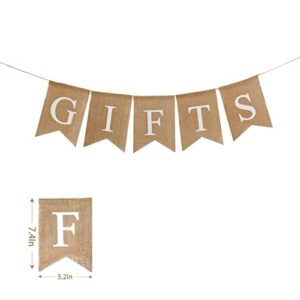 burlap gifts sign gifts banner vintage burlap banner for vintage bridal shower decorations wedding birthday party rustic wedding rustic baby shower decorations