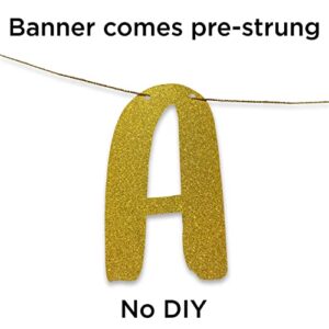 She Said No Strippers Gold Glitter Banner - Bachelor Party Decorations, Ideas, Supplies, Gifts, Jokes and Favors