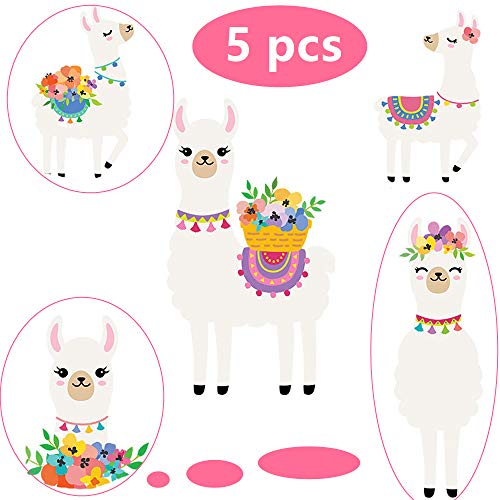 2023 Llama Cactus Banner Garland Party Supplies, Llama Cactus Themed Birthday Party Decorations for Mexican Fiesta, Cino De Mayo Llama Cactus Baby Shower, Hawaiian, Luau, Classroom Decorations - 5 Llamas and 5 Cactus